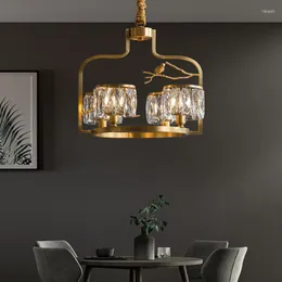Lustres todos os lustres de lustre de luxo clássicos de cobre Lâmpada de lâmpada de lâmpada de lâmpada de estar El Restaurante El