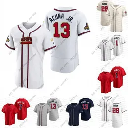 Baseball Jerseys BRAVE 2022 Gold Program Matt Olson Jersey Ozzie Albies Austin Riley Dansby Swanson Ronald Acuna Jr. Marcell Ozuna Orlando Arcia William