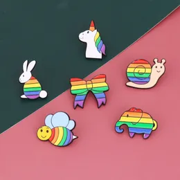 LGBT rainbow love flag animals enamel pins baby girl childhood comic enamel pins Cute Anime Movies Games Hard Enamel Pins Collect Cartoon Brooch