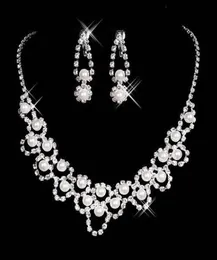 15036 Juegos de joyería nupcial de diamantes de imitación de diez rianas Collar Cabecillo de cristal de la novia de la novia Page de la fiesta de la novia Accesorios de boda 5679406