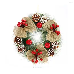 Fiori decorativi 38 cm Bella ghirlanda di Natale Decor Porta Casa Albero Ghirlanda Ornamento Appeso a parete Ampia gamma di usi