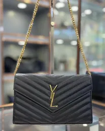 Luxus -Taschen -Designer glatt Leder Fashion Klassische Brieftasche Square Frauen Reisehandtaschen Brand Metal Schild Schulter Kupplungstaschen
