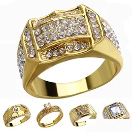 Klusterringar diamant kluster ring guld motorcykel kvinnor män ringar mode smycken droppleverans dhwvc