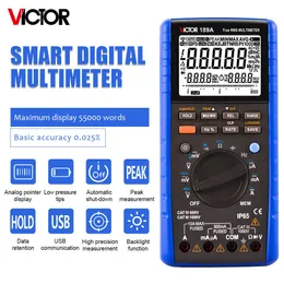 Victor 189a Профессия Digital Multimeter 55000 Подсчет Точность 0,025% Thermocouple RTD PT100 True RMS -частотная емкость USB