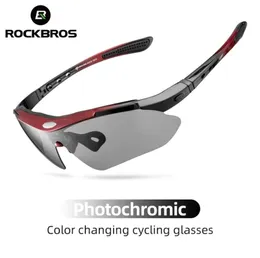 Rockbros Pochromic Cycling Eyewear Lightweight Bike Sunglasses Myopia Frame Mtb Mountain UV400 Bicycle Goggles Accessories5142972