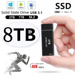 Memory Card Readers 4TB 2TB SSD External Moblie Hard Drive Portable High Speed Disk For Desktop Mobile Laptop Computer Storage Sti