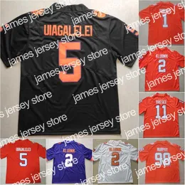 미국 대학 미식축구복 #1 Will Shipley #2 Cade Klubnik College #5 D.J. Uiagalelei #9 Travis Etienne Jr. #16 Trevor Lawrence #4 Deshaun Watson #11 Bryan Bresee