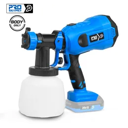 Spray Guns Brushless Electric Gun Body Endast 1200 ml HVLP Hemfärg ER Flödeskontroll 4 Munstycke Easy Ing Clean av Prostormer 221118