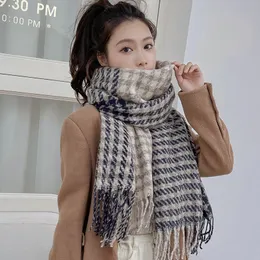 Женский шарф в корейском стиле кашемировый шал теплый утолщенные шарфы Оптовая модная зима