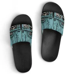 DIY Custom Shoes предоставляет картинки для поддержки настройки Slippers Sandals Mens Womens Fashion Balcks