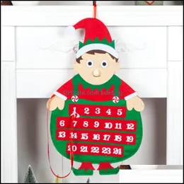 Other Festive Party Supplies Festive Party Supplies Christmas House Pendant Count Down Calendar Advent Mti Shape Door Hanging Deco Dh1Pp