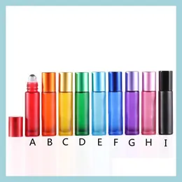 Diffusoren für ätherische Öle, 10-ml-Flaschen mit ätherischen Ölen, Rainbow-Serie, gefrostet pro Flasche, Roller auf Reisegröße, Verpackung, Drop-Lieferung, Ho Dhpjg