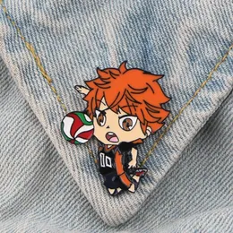 Brooches LT734 Wholesale Japanese Anime Haikyuu Cute Enamel Pins Badge Brooch Backpack Bag Collar Lapel Decoration Jewelry Gifts