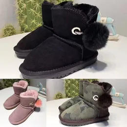 Girls uggitys Australia Classic Baby Boots Kids Shoes Shoes Shoe 2022 GS Youth Mini Hairball Snow Boot Toddler WGG الأطفال