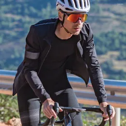 Гоночные куртки Сантическая зимняя велосипедная куртка велосипедная одежда Мужская ветропроницаемая термическая велосипедная ветряная ветка
