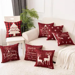 Kissen Weihnachtsbaum Weihnachtsmann Schneemann Elch Abdeckung Überwurf Almofada Fall Sofa Zuhause Weihnachten Navidad Dekorative Fundas Cojines