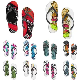 men women custom slippers cartoon design anime diy word black white blue red purple mens colorful trainer 136