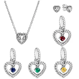 Liebe Anhänger Halskette Dame Ohrringe Diamant DIY Original fit Pandora Charms Schmuck gift315d