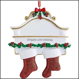Christmas Decorations Merry Christmas Tree Decorations Resin Socks Pendant Diy Family Arts And Crafts Ornaments Supplies Children Gi Dhp0V