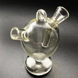 Bong Ash Catcher Egg Pure Bubbler z wysokim szklanką borokrzemianową, szklana tępa rura bąbelkowa