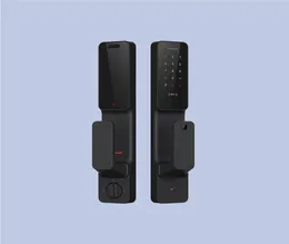Mijia Home Smart Mi Door Touch الإلكترونية قفل حية بصمة فتح قفل الباب قفل Pushpull من النوع الأسود