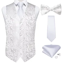 Mens Vests Dibangu Classic White Suit Vest Tie Set Men Groom Homme Wedding Banquet Party 공식 비즈니스 양복 조끼 Necktie Bowtie 221118