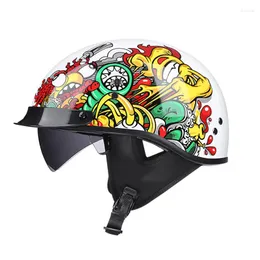 Hełmy motocyklowe klasyczny hełm vintage retro skuter pół Casco Moto Capacete Motorbike Jazda dla mężczyzn