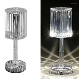Tischlampen Diamant LED Night Light Touch Fernbedienung Crystal Desk Lampe Nacht Acryl Wohnkultur