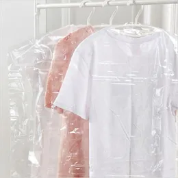 Ubrania magazynowe 2022 Style 20pcs/działka plastikowe przezroczyste osłony kurzu odzieży wisząca szafa w torebce z kieszonkową
