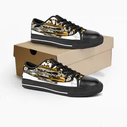 Sapatos personalizados Classic Canvas Skate de baixo corte de skate Triple preto aceita personalização impressão UV Sneakers de esportes femininos baixos masculinos respiráveis ​​cor 530