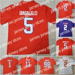 American College Football Wear #5 D.J. Uiagalelei #1 Will Shipley College #2 Cade Klubnik #9 Travis Etienne Jr. #16 Trevor Lawrence #4 Deshaun Watson Isaiah Simmons #