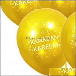 Andra evenemangsfestleveranser Eid Mubarak Balloons levererar Happy Balloon Islamic Year Decor Ramadan Muslim Festival Decoration Suppl Dhhdi