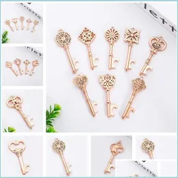 ￖppnare Rose Gold Key Beer Openers Retro Bottle Opener Sunflower Animal For Wedding Present Party Supplies Drop Delivery Home Garden Ki Dhyiv