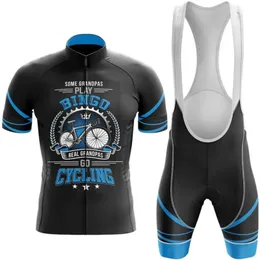 2023 Real Grandpa Cycling Team Jersey Bike Shorts Bib Set Ropa Ciclismo Herren MTB Shirt Sommer Pro Radfahren Maillot Untere Kleidung