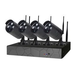 4CH Wireless NVR 960P IR outdoor P2P WIFI 4PCS 13MP CCTV Security Camera System Surveillance Kit with 1tb harddrive