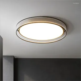 Luzes de teto 2022 pós-moderna lâmpada ultrafina redonda simples atmosfera moderna líquido lâmpadas de quarto principal de cobre de cobre completo