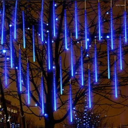 Strings Moonlux 45cm 8 Tubes Meteor Shower Solar LED String Lights For Birthday Party Wedding Christmas Holiday Garden Decoration