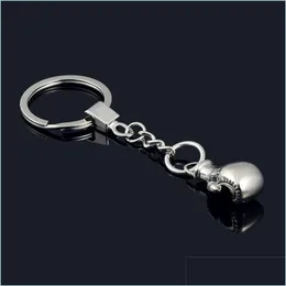 Keychains Lanyards Glove Keyring Metal Pendant Keychain Rings Bag h￤nger Sport Boxning Fashion Jewelry Drop Delivery Accessories DHC5V