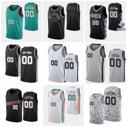 Custom 50th Anniversary 2022-23 Novo camisa de basquete da cidade Custom 14 Blake Wesley 10 Jeremy Sochan 22 Malaki Branham 3 Keldon Johnso