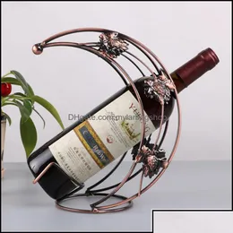 Bomboniere Bomboniere Forniture per eventi Festive Home Garden Armadietto per vini in stile nordico Decorazione cremagliera rossa Bar europeo Ktv Iron Displ Dhtky