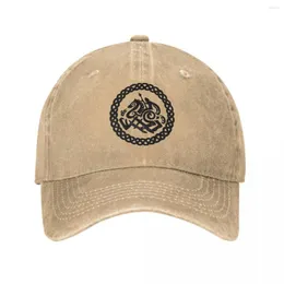 Berets Norse Odin And Sleipnir In Celtic Knot Circle Baseball Cap Cowboy Hat Peaked Bebop Hats Men Women