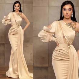 Stain 2023 eleganti abiti da ballo champagne abiti da sera a sirena da donna con strascico abito da festa formale in cristallo con perline personalizzate