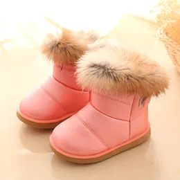 Boots COZULMA Children Warm Boys Girls Winter Snow with Fur 16 Years Kids Soft Bottom Shoes 221117