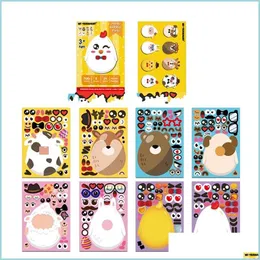 Andra evenemangsfestleveranser Easter Rabbit Sticker Baby Cartoon Diy Bunny Stickers Happy Egg 25st/Lot Kids Gift Drop Delivery Home Dhn27