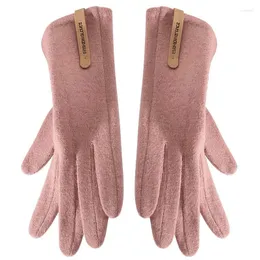 Cycling Gloves Women's Winter Touch Screens Warm Fleece Lined Elastic Cuff Texting Cold Weather Suit