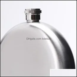 Hip Flasks Special Shaped Russian Wine Pot Stainless Steel Portable Hip Flask 5 Oz Round Marble Pattern Bottle Simple Fashion 10 5Ml Dhe5O