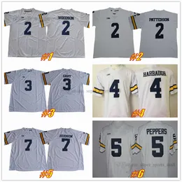 NCAA College Football Jerseys 2 Charles Woodson Shea Patterson 4 Jim Harbaugh 10 Tom Brady Desmond Howard Gary STITCHED Jersey