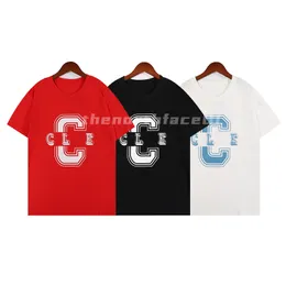 Polo da uomo di lusso di marca di moda Maglietta grande con stampa di lettere Girocollo Manica corta T-shirt estiva allentata Top Nero Bianco Rosso Taglia asiatica S-2XL