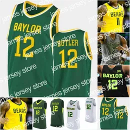College-Basketball trägt Baylor #12 Jared Butler #45 Davion Mitchell #31 MaCio Teague #10 Adam Flagler #0 Flo Thamba #11 Mark Vital #24 Matthew Mayer #4 L.J. Cryer
