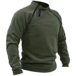 Mens Jackets US Tactical Outdoor Jacket Jaktkläder Varma dragkedjor Fleece Pullover Men Windproof Autumn Winter Coat Thermal Underwear 221118